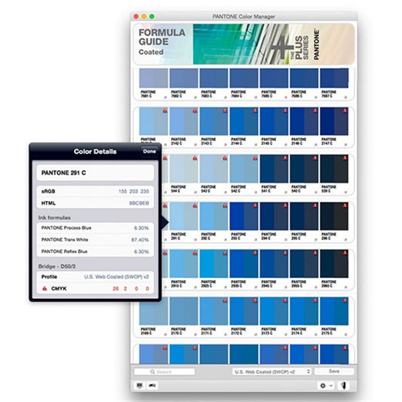 PANTONE彩通（潘通）色彩管理软件 国际标准 电子版色卡 在线查色软件 DWNLD-PS-CM100