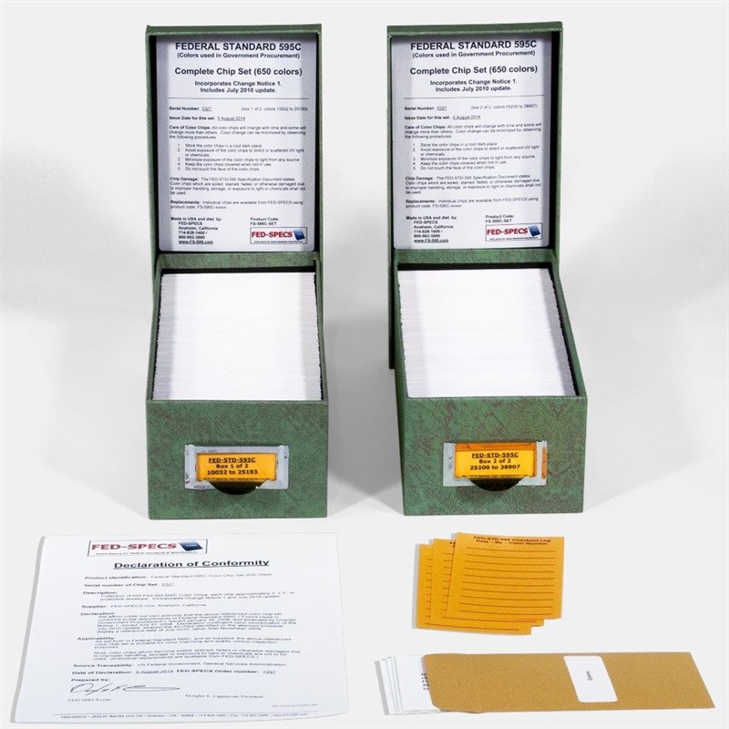 美国联邦标准色卡（专用色谱盒） FED-STD-595C CHIP SET