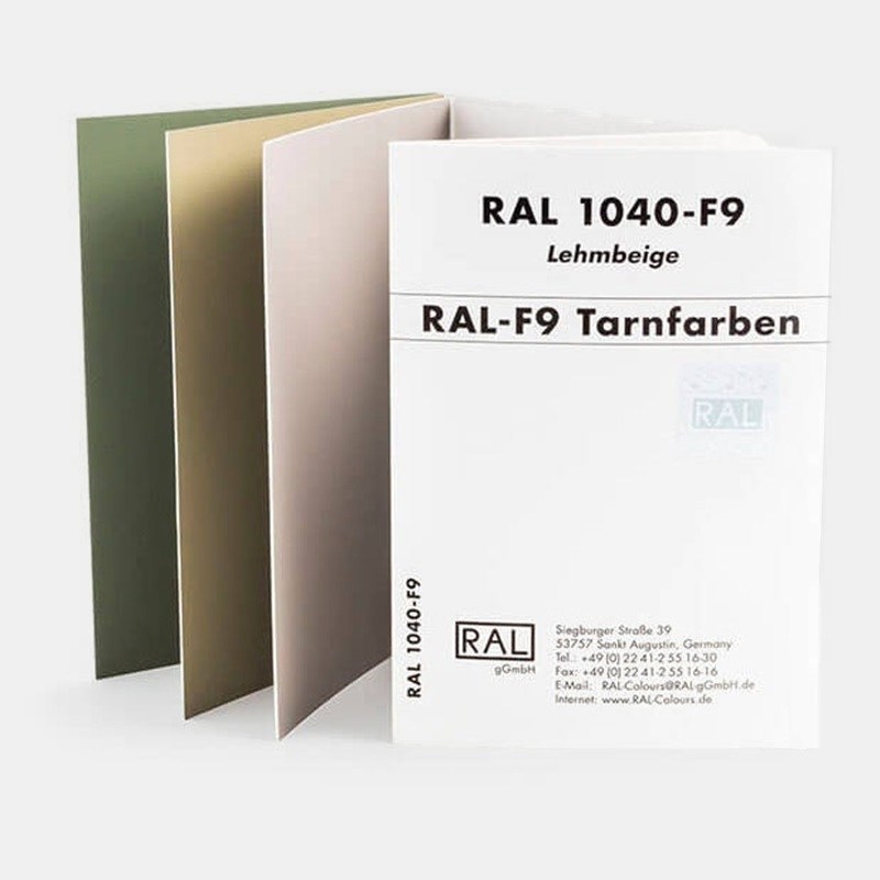 德国劳尔RAL色卡 F9军工迷彩色系单页 RAL-F9
